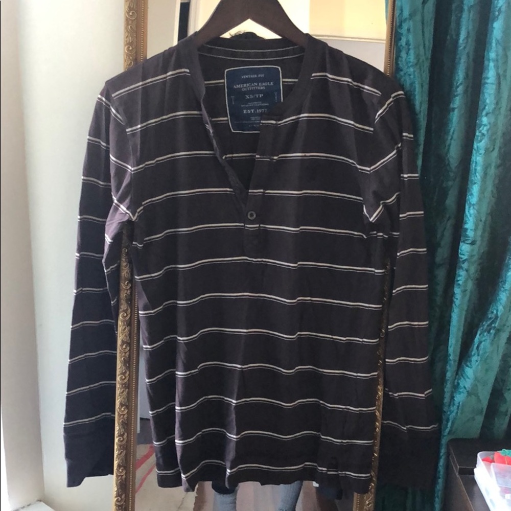 Brown striped long sleeve